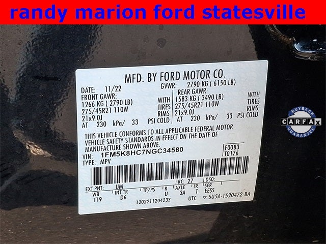 2022 Ford Explorer Platinum