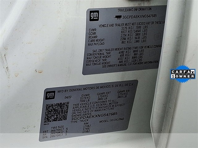 2022 Chevrolet Silverado 1500 WT