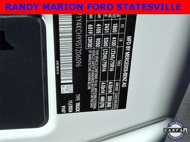 2025 Mercedes-Benz Sprinter 2500 Cargo 170 WB High Roof