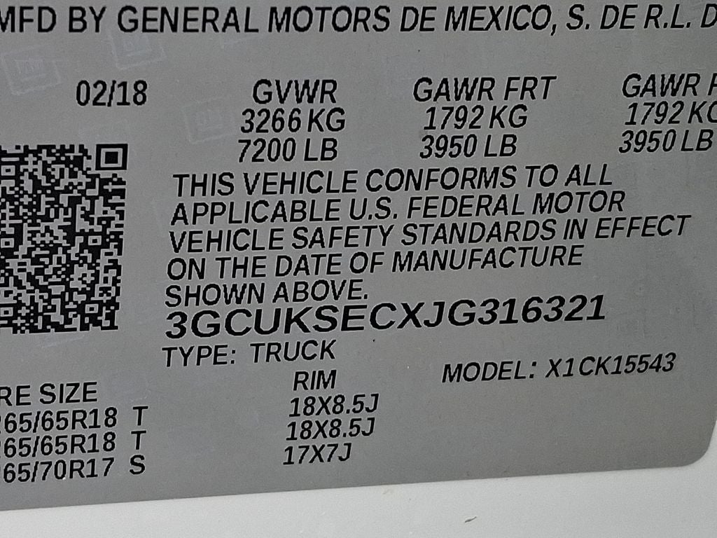 2018 Chevrolet Silverado 1500 LTZ 2LZ