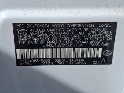 2022 Lexus IS 350 F SPORT