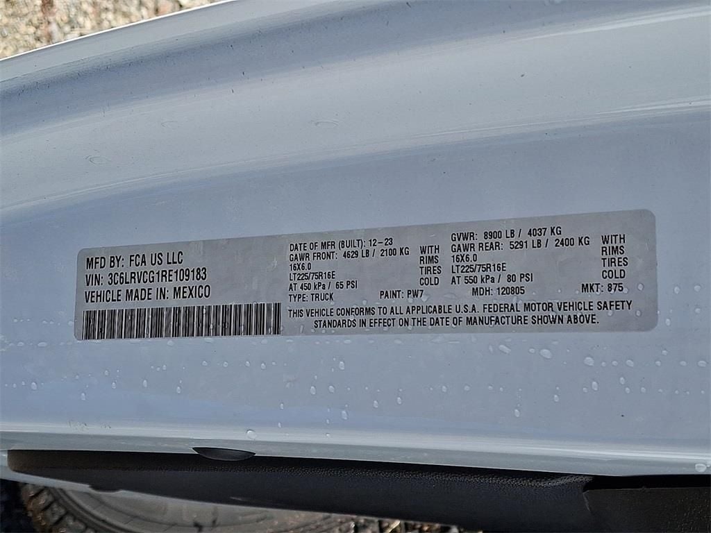 2024 RAM ProMaster 2500 Cargo Van Tradesman High Roof 136' WB w/Pass Seat