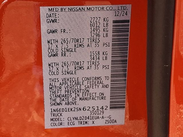 2025 Nissan Frontier PRO-4X