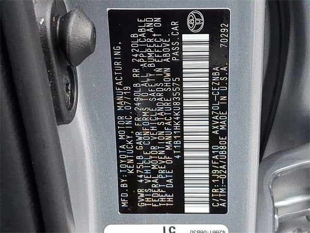 2019 Toyota Camry LE