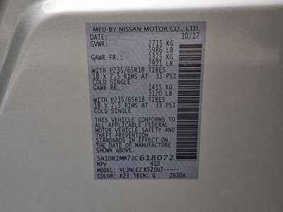 2018 Nissan Pathfinder SV