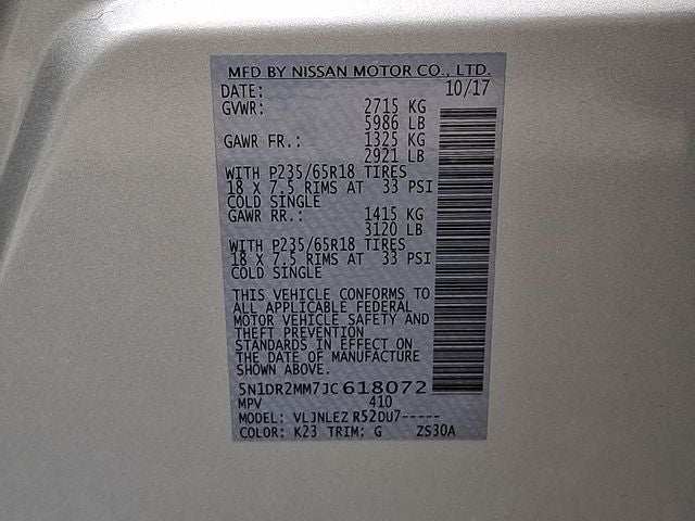 2018 Nissan Pathfinder SV