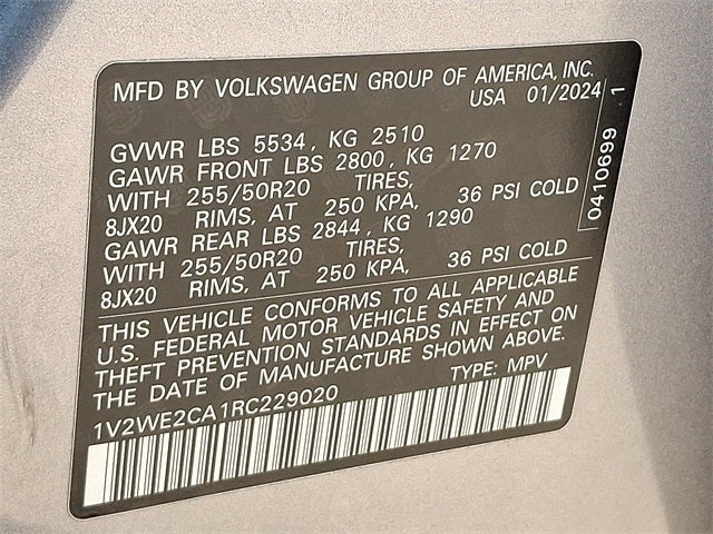 2024 Volkswagen Atlas Cross Sport 2.0T SE w/Technology