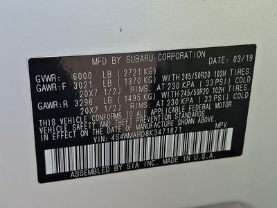 2019 Subaru Ascent Touring