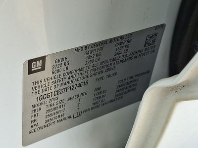 2015 Chevrolet Colorado Z71