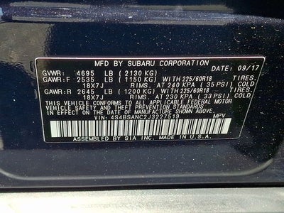 2018 Subaru Outback 2.5i Limited