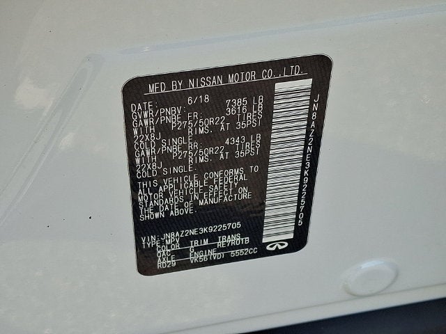 2019 INFINITI QX80 LUXE