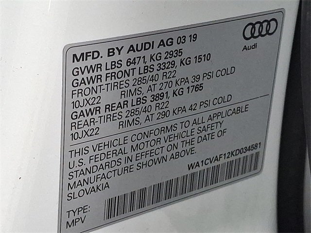 2019 Audi Q8 3.0T Prestige quattro