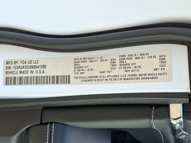 2022 Jeep Grand Cherokee L Overland