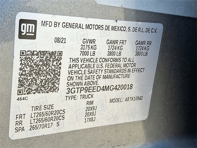 2021 GMC Sierra 1500 AT4