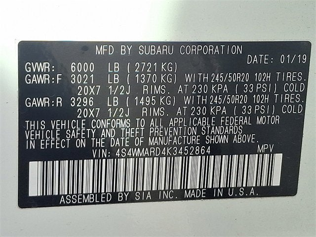 2019 Subaru Ascent Touring