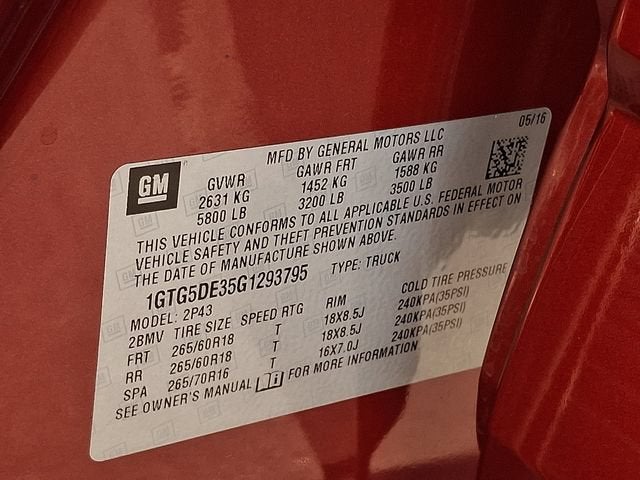 2016 GMC Canyon 2WD SLT