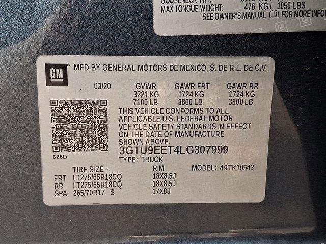2020 GMC Sierra 1500 AT4