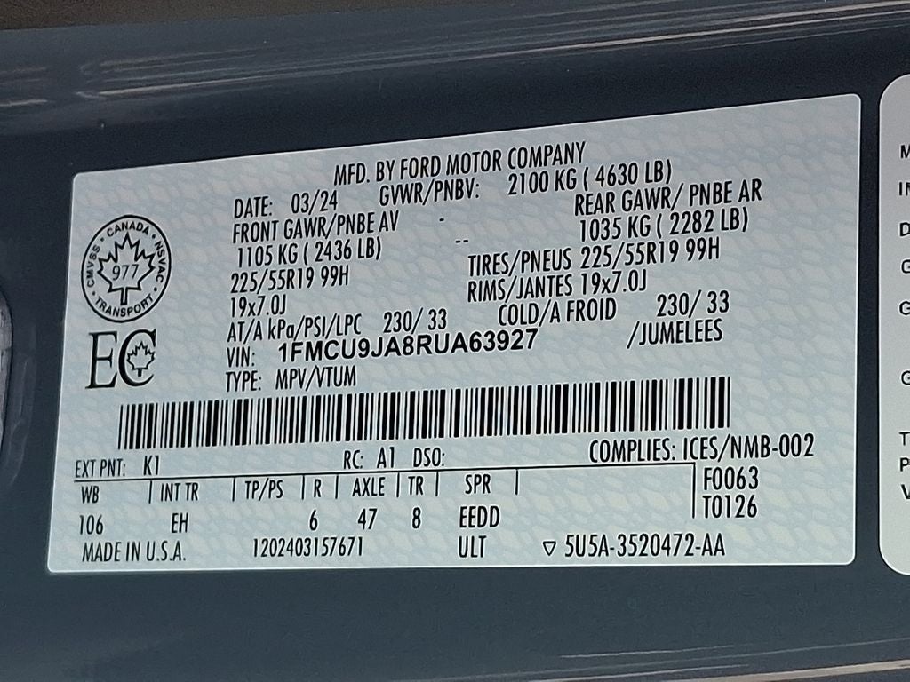 2024 Ford Escape Platinum