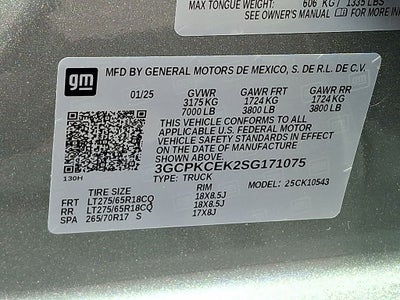 2025 Chevrolet Silverado 1500 Custom Trail Boss