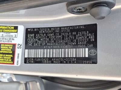 2020 Toyota Camry SE