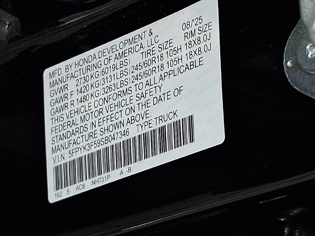 2025 Honda Ridgeline RTL