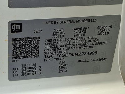 2022 Chevrolet Silverado 1500 LTD 4WD Crew Cab Short Bed LTZ
