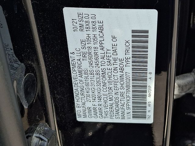 2022 Honda Ridgeline RTL-E