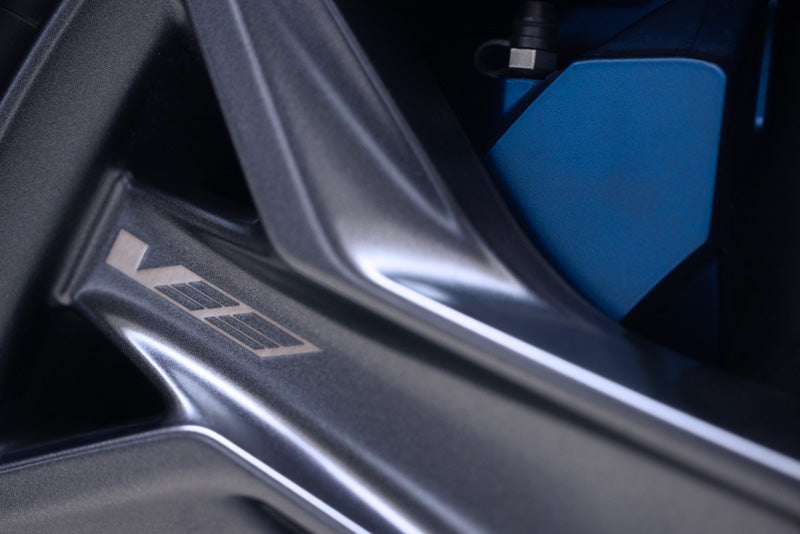 Close-up of the 2026 OPTIQ-V Brembo Performance Front Brakes | Randy Marion Cadillac in Mooresville NC