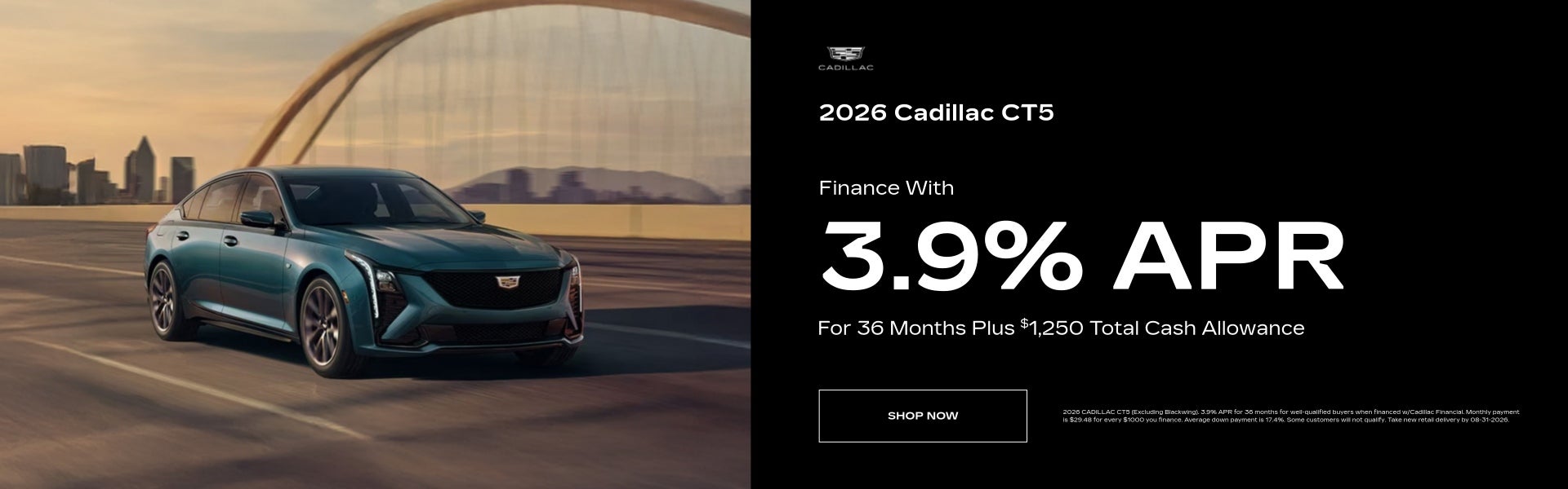 New CT5 3.9% APR Offer