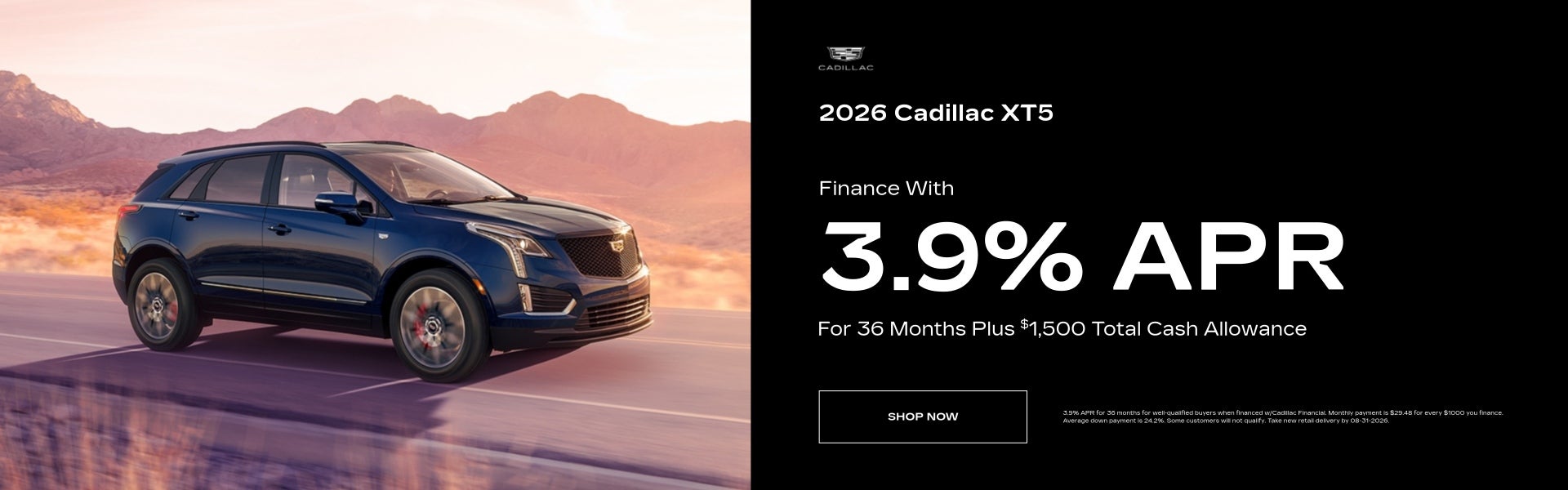 New XT5 3.9% APR Offer
